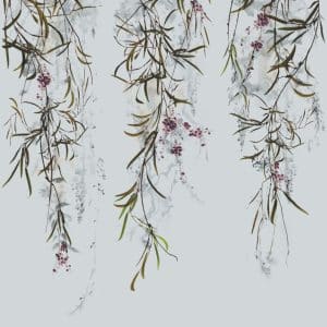 Crush Motion Botanical siniharmaa valokuvatapetti