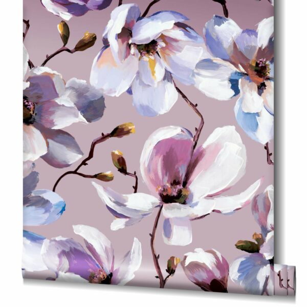 magnolia lila kukkatapetti 47463