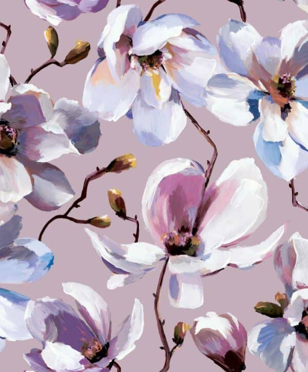 magnolia lila kukkatapetti