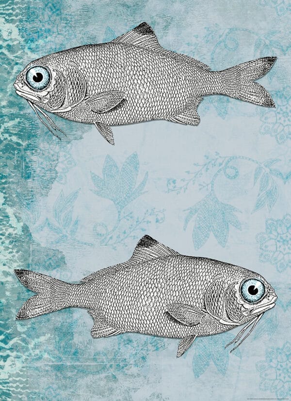 Kuvatapetti Vintage Fish 50102V1