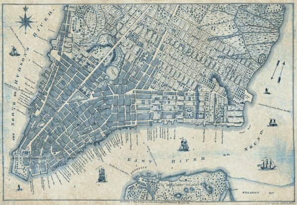 Kuvatapetti 50194P1 Old vintage city Map New York