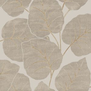 Ciara Luxor Leaf greige tapetti A63501