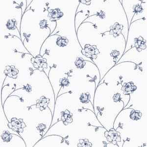 Vintage Flowers valkosininen toile de Joy tapetti 139300