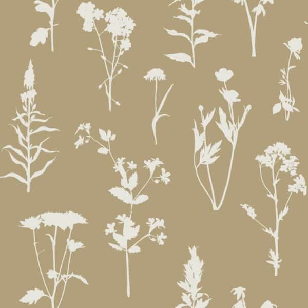 Vintage Flowers beige villikukka tapetti 139483