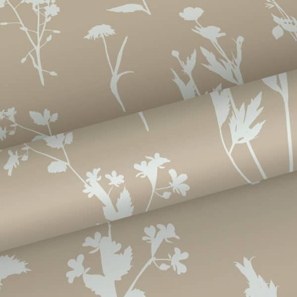 Vintage Flowers hiekan beige villikukka tapetti 139484