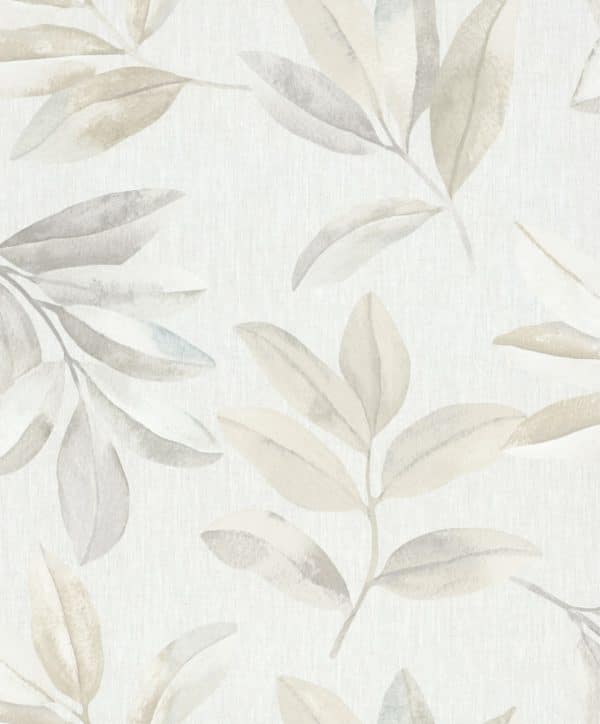 TNDB beige lehtitapetti
