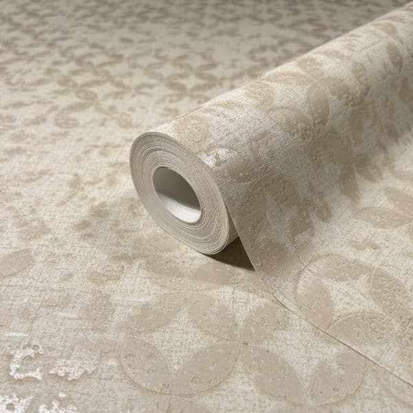City Romance beige Quatrefoil tapetti 35117