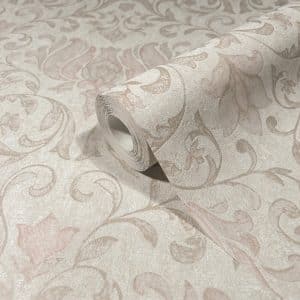 City Romance roosa ornamentti tapetti 35149