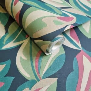 The lost Garden Nicolai Leaf Navy tapetti 91590