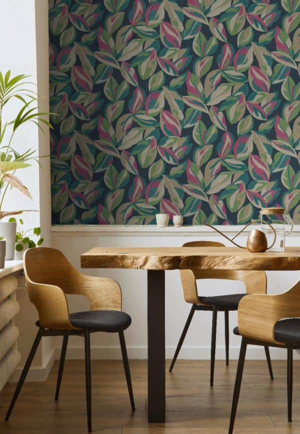 The lost Garden Nicolai Leaf Navy tapetti 91590