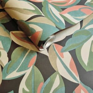 The lost Garden Nicolai Leaf Charcoal tapetti 91593