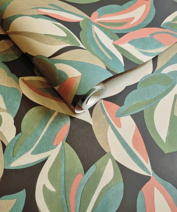 The lost Garden Nicolai Leaf Charcoal tapetti 91593