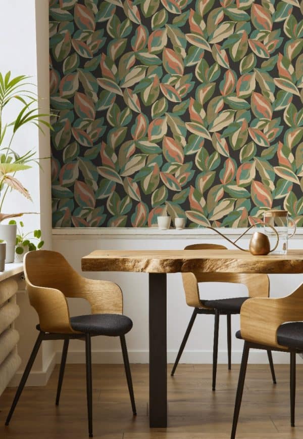The lost Garden Nicolai Leaf Charcoal tapetti 91593