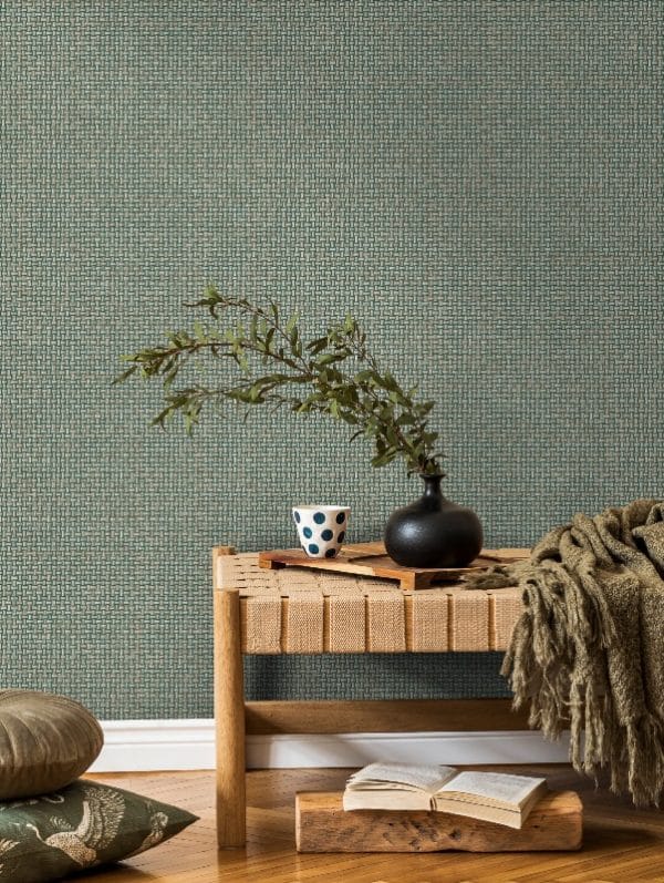 The lost Garden Biderbost Weave Teal tapetti 91603