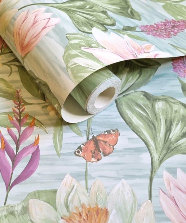 The lost Garden Water Lily Blue tapetti 91640