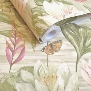 The lost Garden Water Lily Beige tapetti 91642.