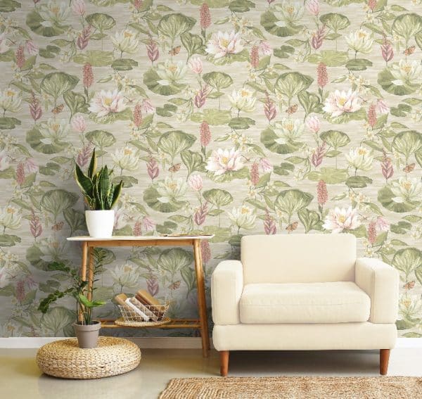 The lost Garden Water Lily Beige tapetti 91642.