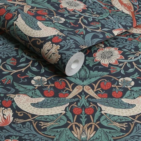 William Morris at Home Strawberry Thief Deep Blue tapetti 124231