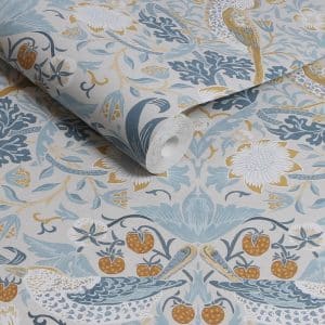 William Morris at Home Strawberry Thief Soft Blue tapetti 124232