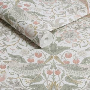 William Morris at Home Strawberry Thief Sage & Pink tapetti 124233