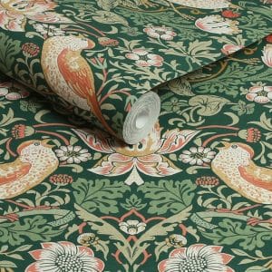 William Morris at Home Strawberry Thief Rich Green tapetti 124234