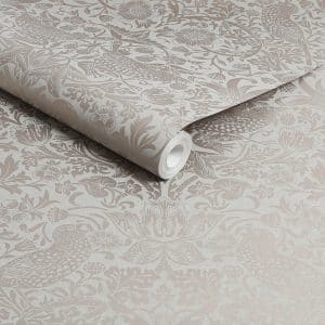 William Morris at Home Strawberry Thief Fibrous Neutral tapetti 124238