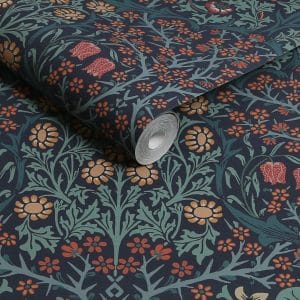 William Morris at Home Blackthorn Navy tapetti 124251