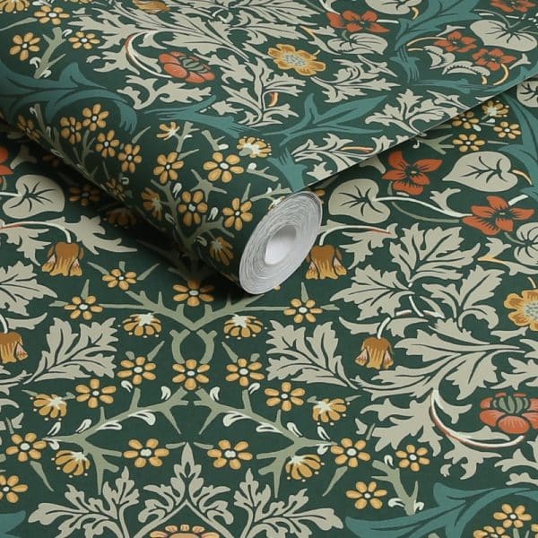 William Morris at Home Blackthorn Deep Green tapetti 124252