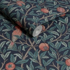 William Morris at Home Bird & Pomegranate Navy Blue kuvatapetti 124259