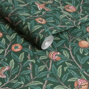 William Morris at Home Bird & Pomegranate Deep Green kuvatapetti 124260