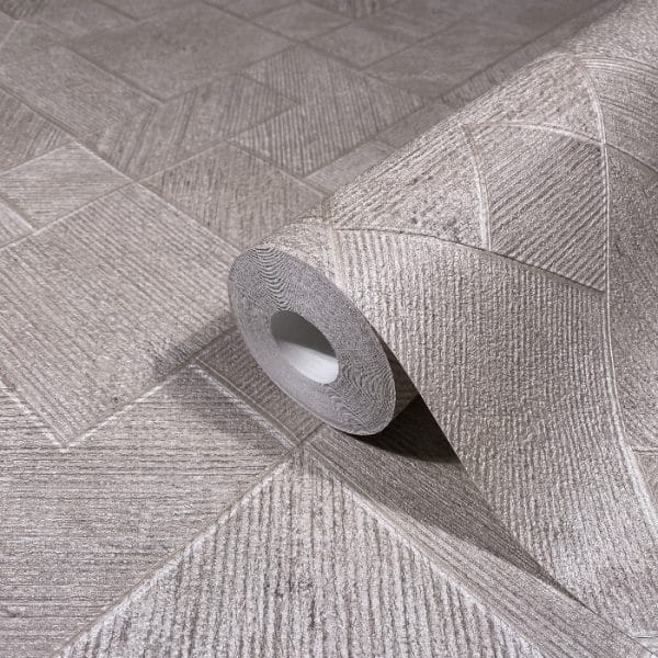 Ritus saga 35510 platinanharmaa geometrisesti kuvioitu tapetti