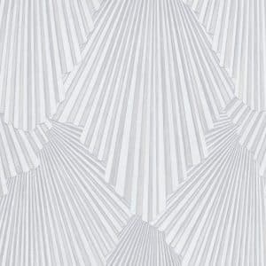 Papis Loveday Fashion Icon Origami 35846 vaaleanharmaa viuhkamaisesti kuvioitu tapetti