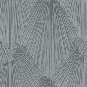 Papis Loveday Fashion Icon Origami 35849 harmaan sävyinen viuhkamaisesti kuvioitu tapetti
