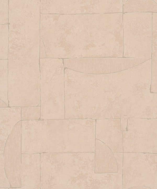 Terra Brickwall 34603 puuterin sävyinen epäsymmetristä tiilipintaa muistuttava savipintainen tapetti