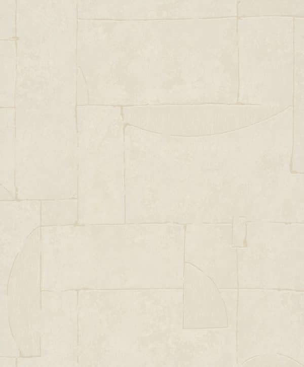 Terra Brickwall 34604 vaalea beigen sävyinen epäsymmetristä tiilipintaa muistuttava savipintainen tapetti