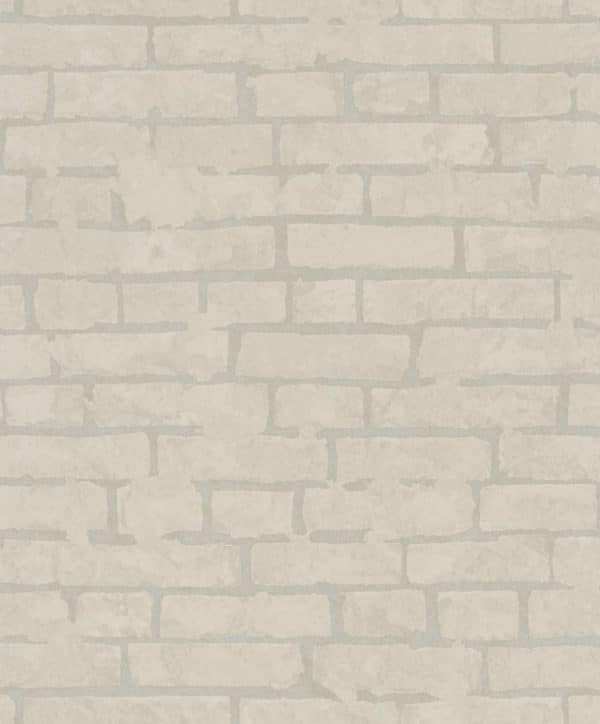 Terra Soft masonry 34611 vaalean beigen sävyinen muurattua tiilipintaa jäljittelevä savipintainen tapetti
