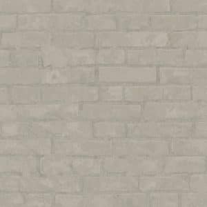 Terra Soft masonry 34613 harmaanruskean sävyinen muurattua tiilipintaa jäljittelevä savipintainen tapetti