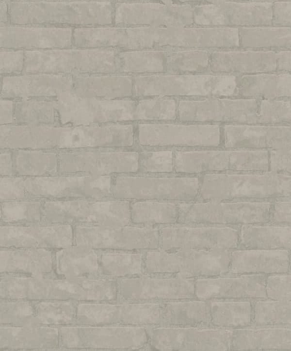 Terra Soft masonry 34613 harmaanruskean sävyinen muurattua tiilipintaa jäljittelevä savipintainen tapetti