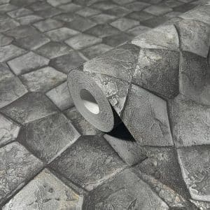 Eclectic Forged mosaic harmaa tapetti