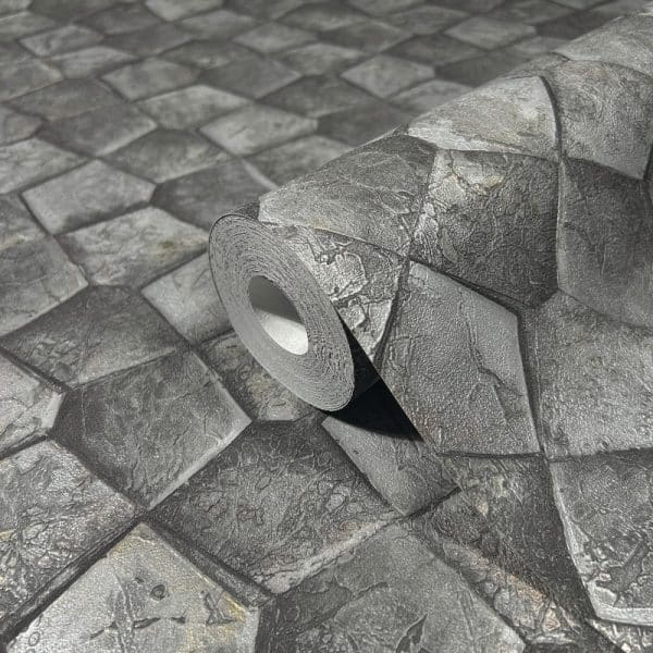 Eclectic Forged mosaic harmaa tapetti