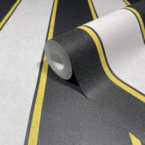 Pompöös Provence Stripes musta tapetti