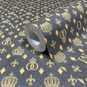 Pompöös Provence Royal musta tapetti