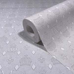 Pompöös Provence Royal harmaa tapetti