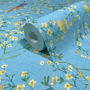 Pompöös Provence Citrus sininen tapetti