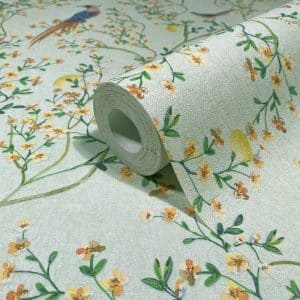 Pompöös Provence Citrus vaaleanvihreä tapetti