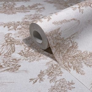 Pompöös Provence Village ruskea tapetti