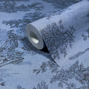 Pompöös Provence Village sininen tapetti