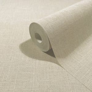 Boho vaaleabeige pellavakuvioinen tapetti 35746