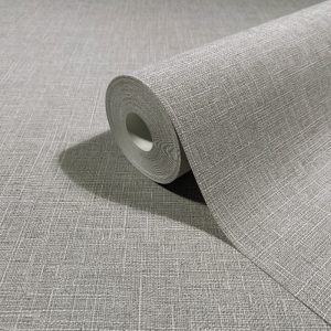 Boho sinertävän harmaa pellavakuvioinen tapetti 35759