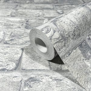 Urban Nature musta rouhea tiiliseinätapetti 34835